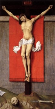 Crucifixion Diptyque droite panneau peintre Rogier van der Weyden Peinture à l'huile